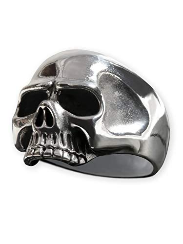 Fly Style Totenkopf-Ring aus 925 Sterling Silber 'Keith Richards' für Herren, Ring Grösse:18.8 mm von Fly Style