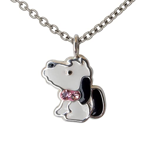 Fly Style Hund Anhänger für Kinder/Mädchen/Damen mit Kette Silber/Kinderschmuck Mädchen - Halskettchen in Schmuckschachtel von Fly Style
