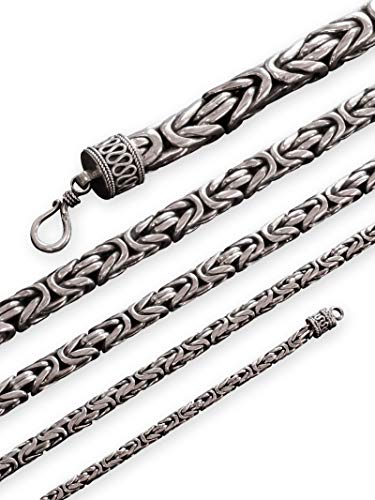 Fly Style Königs-Kette Herren - Echt-Silber-Kette Herren-Schmuck, Längen:ca. 61.0 cm, Stärke:3.2 mm von Fly Style