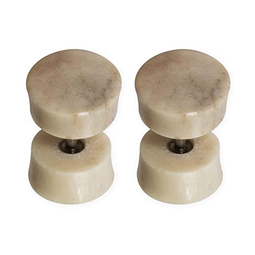 Fly Style Ohrringe Ohrstecker Fake Plug aus Holz, Horn oder Knochen - Natur Damen Schmuck, Modelle:Modell B (Paar) von Fly Style