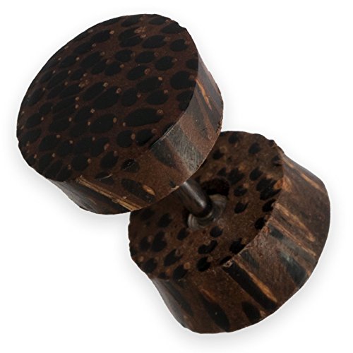 Fly Style Ohrringe Ohrstecker Fake Plug aus Holz, Horn oder Knochen - Natur Damen Schmuck, Modelle:Modell K von Fly Style