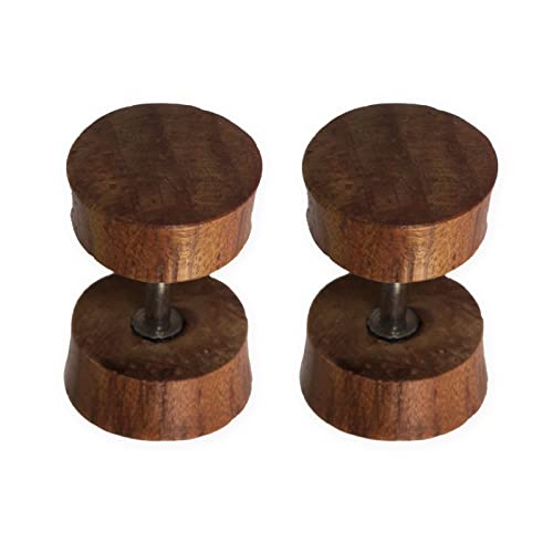 Fly Style Ohrringe Ohrstecker Fake Plug aus Holz, Horn oder Knochen - Natur Damen Schmuck, Modelle:Modell P (Paar) von Fly Style
