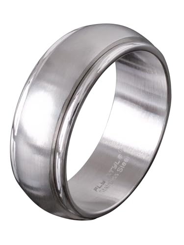 Fly Style Anxiety Ring Edelstahl - Fidget Ring/Bandring für Damen und Herren, Ring Grösse:22.9 mm von Fly Style