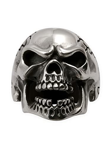 Fly Style Totenkopf Ring - Edelstahl Herren Ring - Skull Totenkopf Schmuck, Ring Grösse:23.9 mm von Fly Style