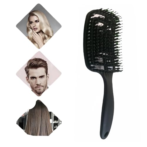 Nautics Haarbürste, Entwirrungsbürste und Haarkamm-Set für Männer und Frauen, ideal für nasses oder trockenes Haar, Haarbürste für langes, dickes, dünnes, lockiges, natürliches Haar, schwarz Nautics Haarbürste, Entwirrungsbürste und Haarkamm-Set für Männer und Frauen, ideal für nasses oder trockenes Haar, Haarbürste für langes, dickes, dünnes, lockiges, natürliches Haar, schwarz von FlyNautics