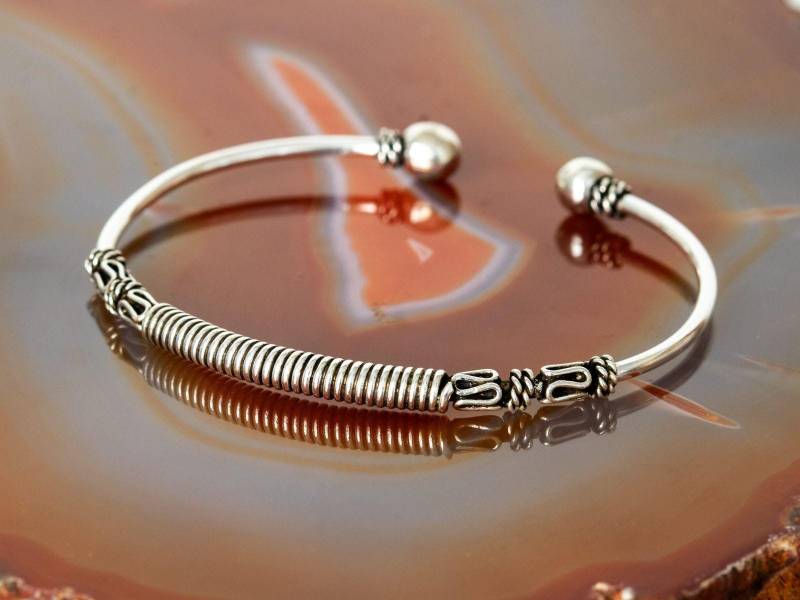 Armreif Armspange Silber 925 Herren Damen Armband Mittelalter Silberschmuck von FlyStyleShop