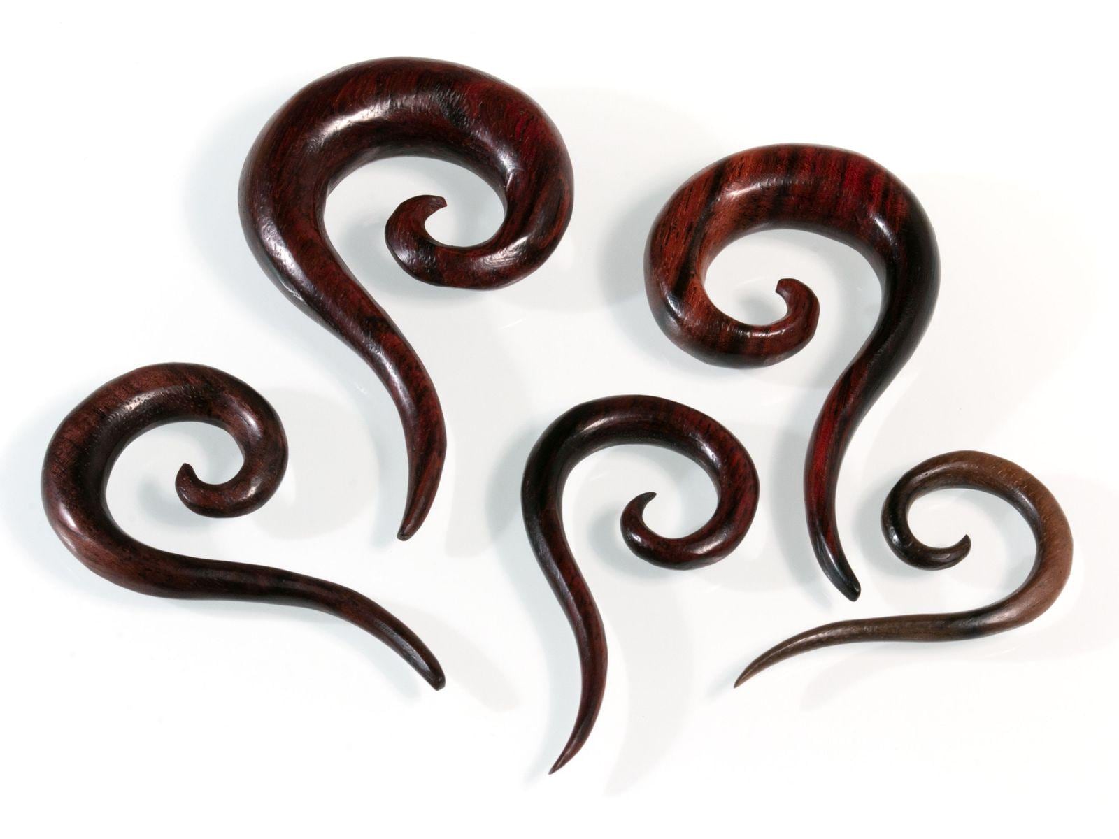 Dehnspirale Dehnschnecke Ohr-Expander Holz Spirale Dehnungsschnecke Dehnsichel von FlyStyleShop