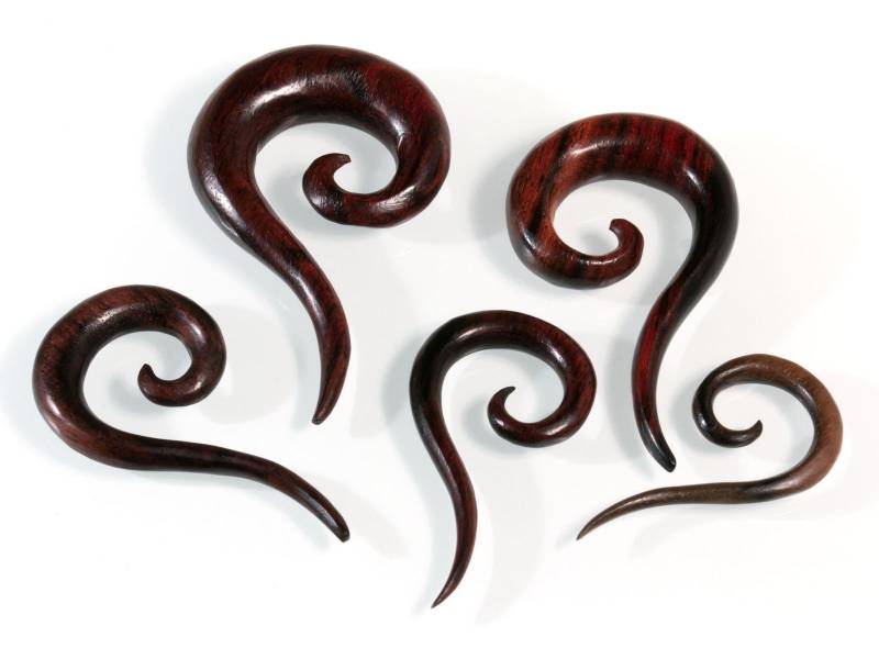 Dehnspirale Dehnschnecke Ohr-Expander Holz Spirale Dehnungsschnecke Dehnsichel von FlyStyleShop