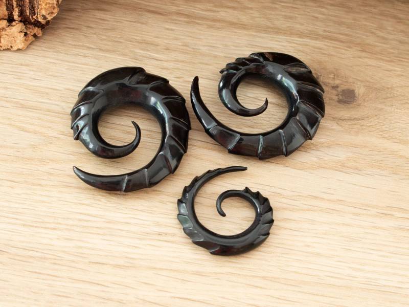 Dehnungsspirale Dehnungssichel Dehnschnecke Horn Piercing Schmuck Ohr Expander von FlyStyleShop