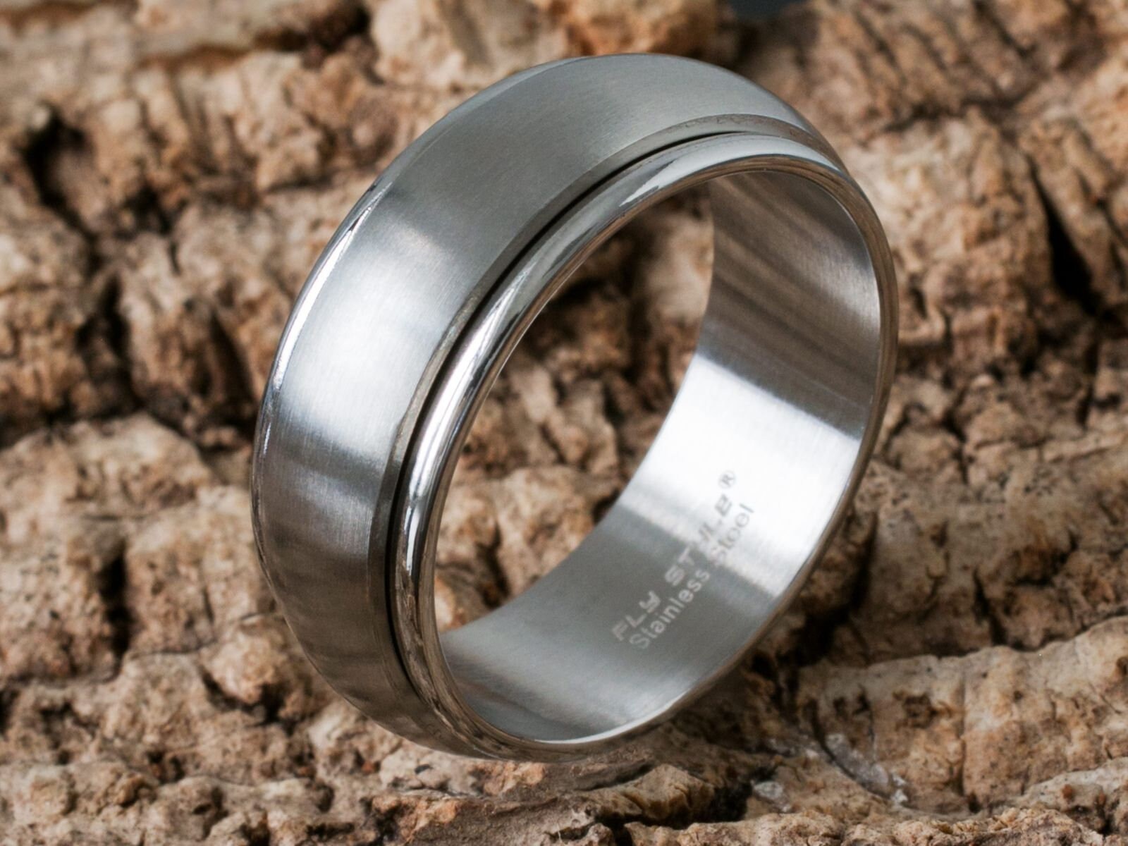 Edelstahl Finger Ring Angst Anxiety Band Drehring Anti Stress von FlyStyleShop