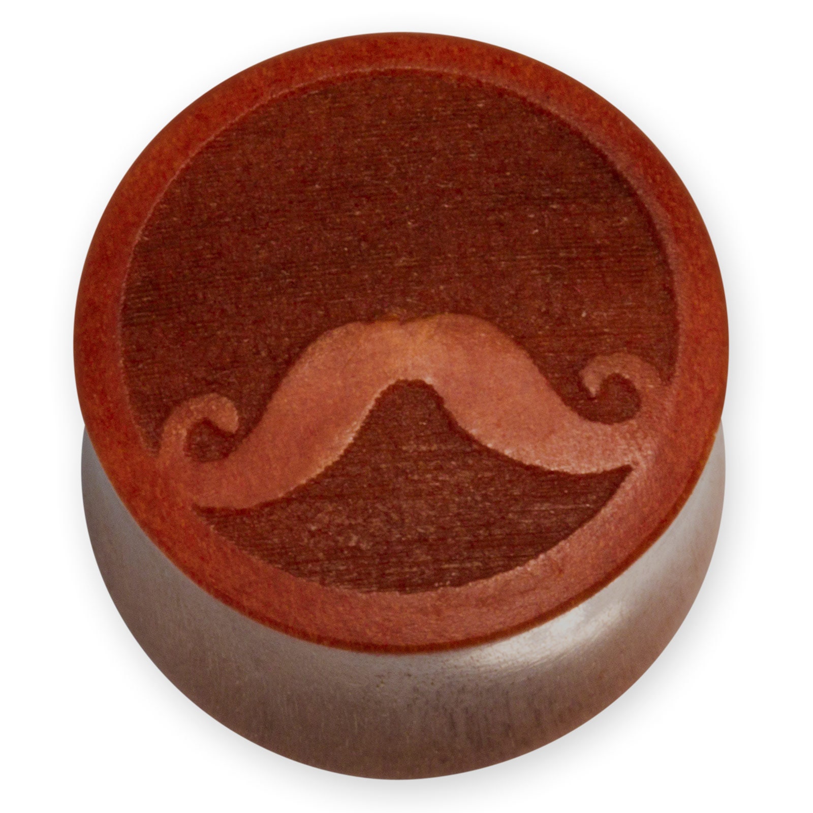 Einzigartige Holz Plugs Mit Lasergravur Schnurrbart , Motiv Moustache Plug Handgefertigtes Piercing, Flesh Tunnel Ohr von FlyStyleShop