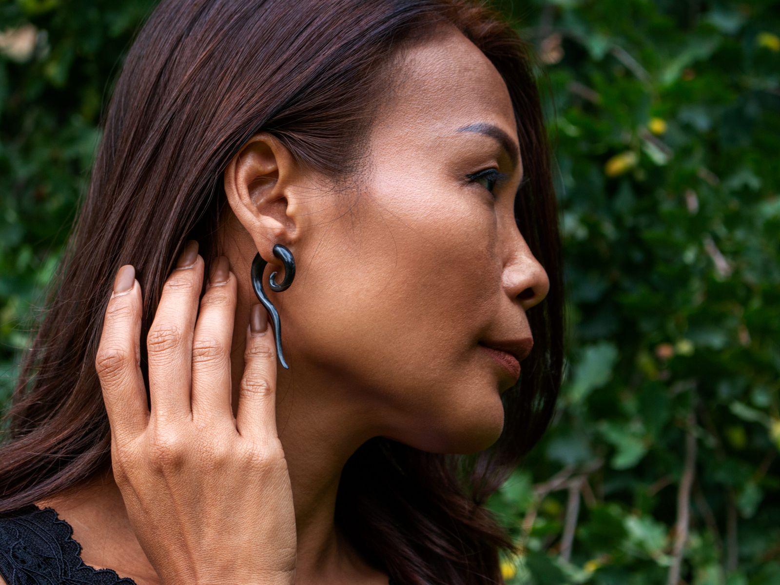 Fake Piercing Spiralen Ohrring Horn Plugs Ohr Expander von FlyStyleShop