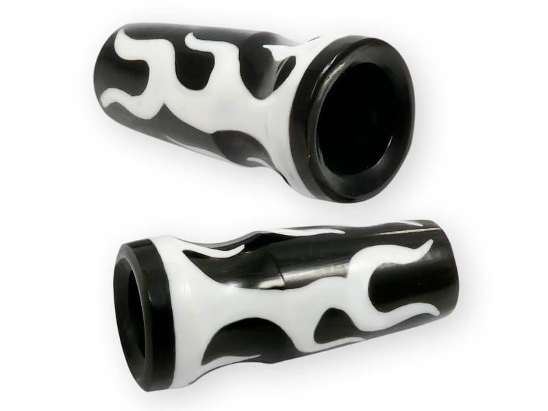 Flesh Plug Tunnel Flammen Horn Schwarz Damen Herren Ohr Piercing Punk Schmuck von FlyStyleShop