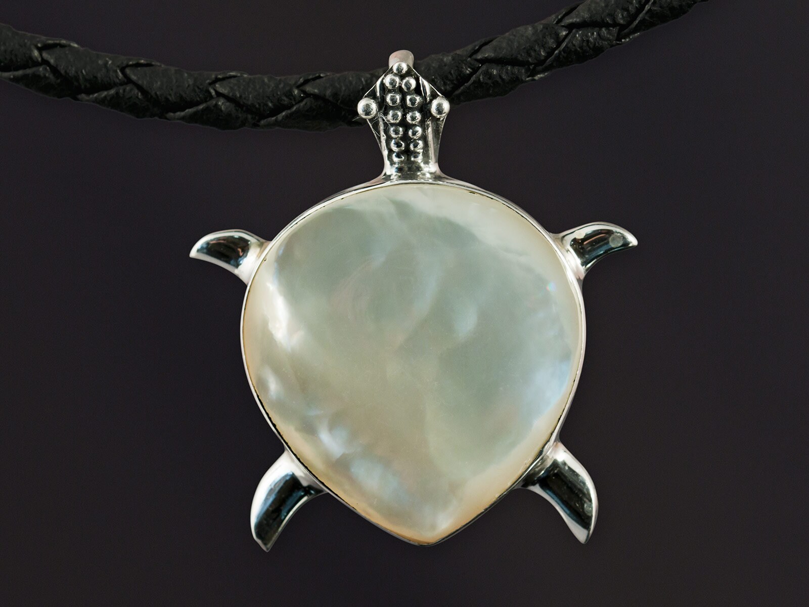 Fly Style Damen Ketten-Anhänger Perlmutt Schildkröte Echt Silber 925 Pdsi062 von FlyStyleShop