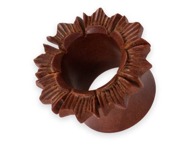 Holz Flesh Tunnel Blume Blüte Ohr Piercing Schmuck von FlyStyleShop