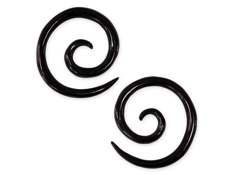 Horn Spiralen 2Mm, Ohrringe , 2 Mm Dehnungssichel Schwarze Dehnspirale, Dehnschnecke von FlyStyleShop