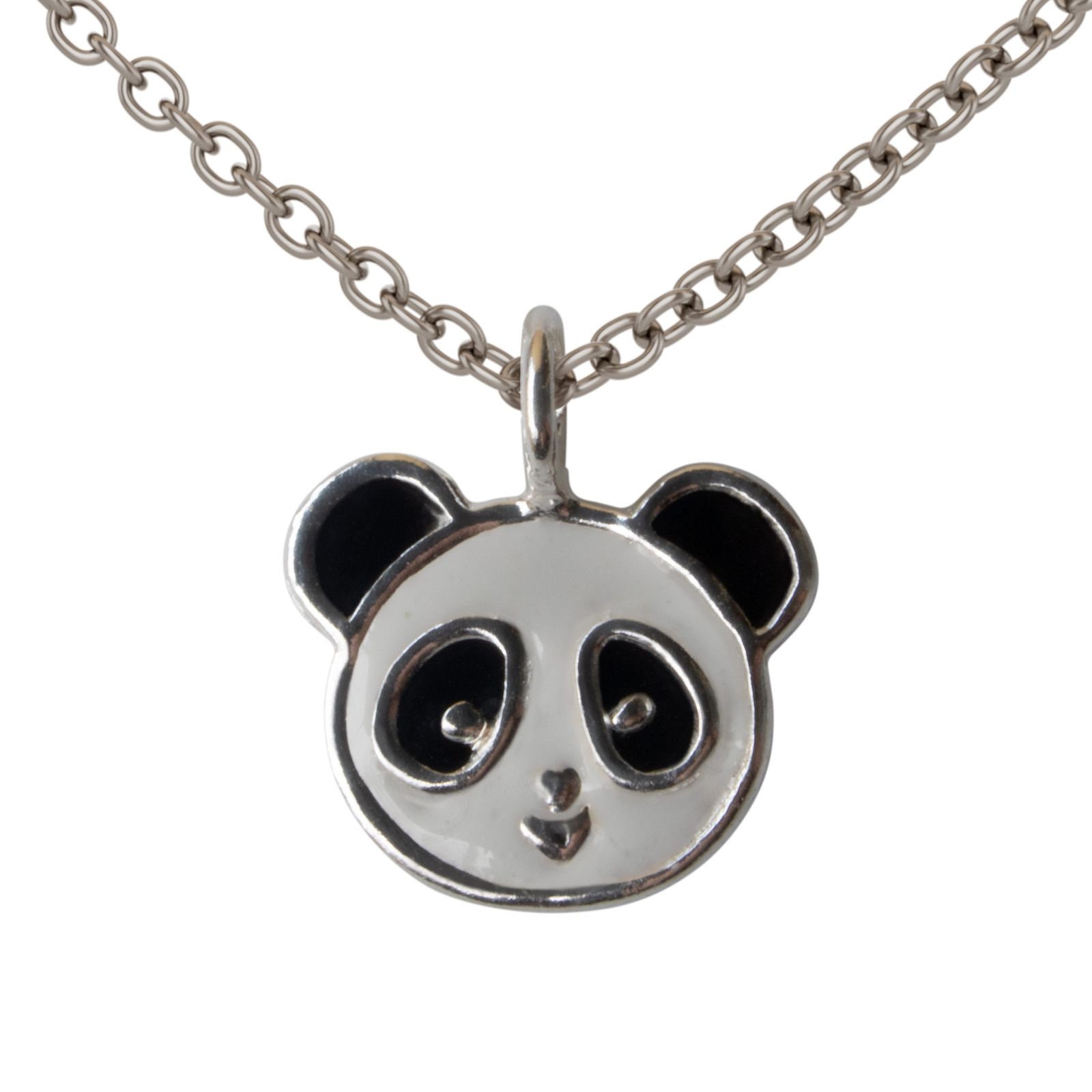 Kinder Halskette Panda Bär 925 Silber Anhänger Mädchen Kids Tier Kinderschmuck von FlyStyleShop