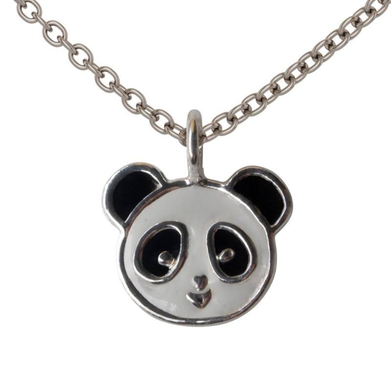 Kinder Halskette Panda Bär 925 Silber Anhänger Mädchen Kids Tier Kinderschmuck von FlyStyleShop