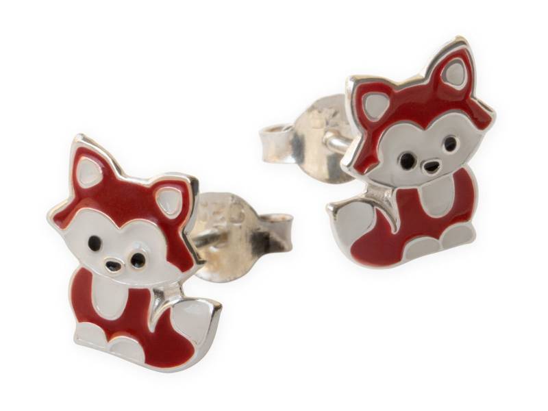 Kinder Ohrringe 925 Silber Ohrstecker Mädchen Fuchs Tiere Kinderschmuck Damen von FlyStyleShop