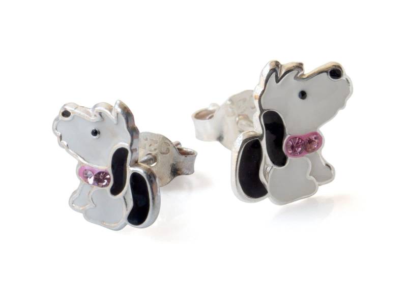 Kinder Ohrringe Hund Puppy Dog 925 Silber Ohrstecker Mädchen Kids Kinderschmuck von FlyStyleShop