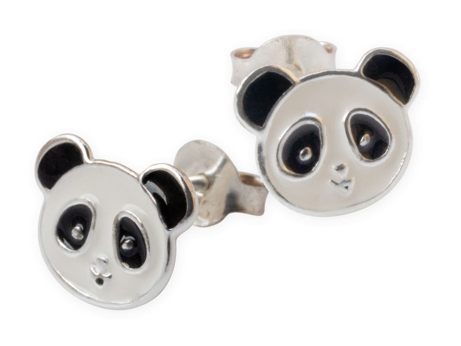 Kinder Ohrringe Panda Bär 925 Silber Ohrstecker Mädchen Kids Tier Kinderschmuck von FlyStyleShop