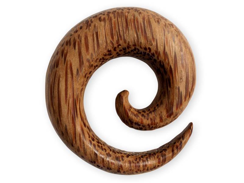 Kokosnuss Holz Dehnungsspirale Schnecke Sichel Plug Flesh Tunnel Expander Taper von FlyStyleShop