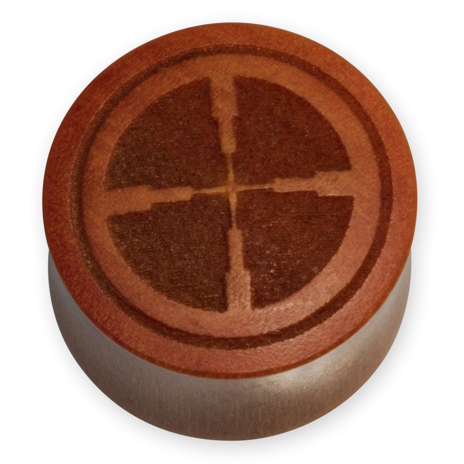 Motiv Plugs Fadenkreuz, Sabo Holz Mit Laser Gravur Crosshair, Target Ohr Plug von FlyStyleShop