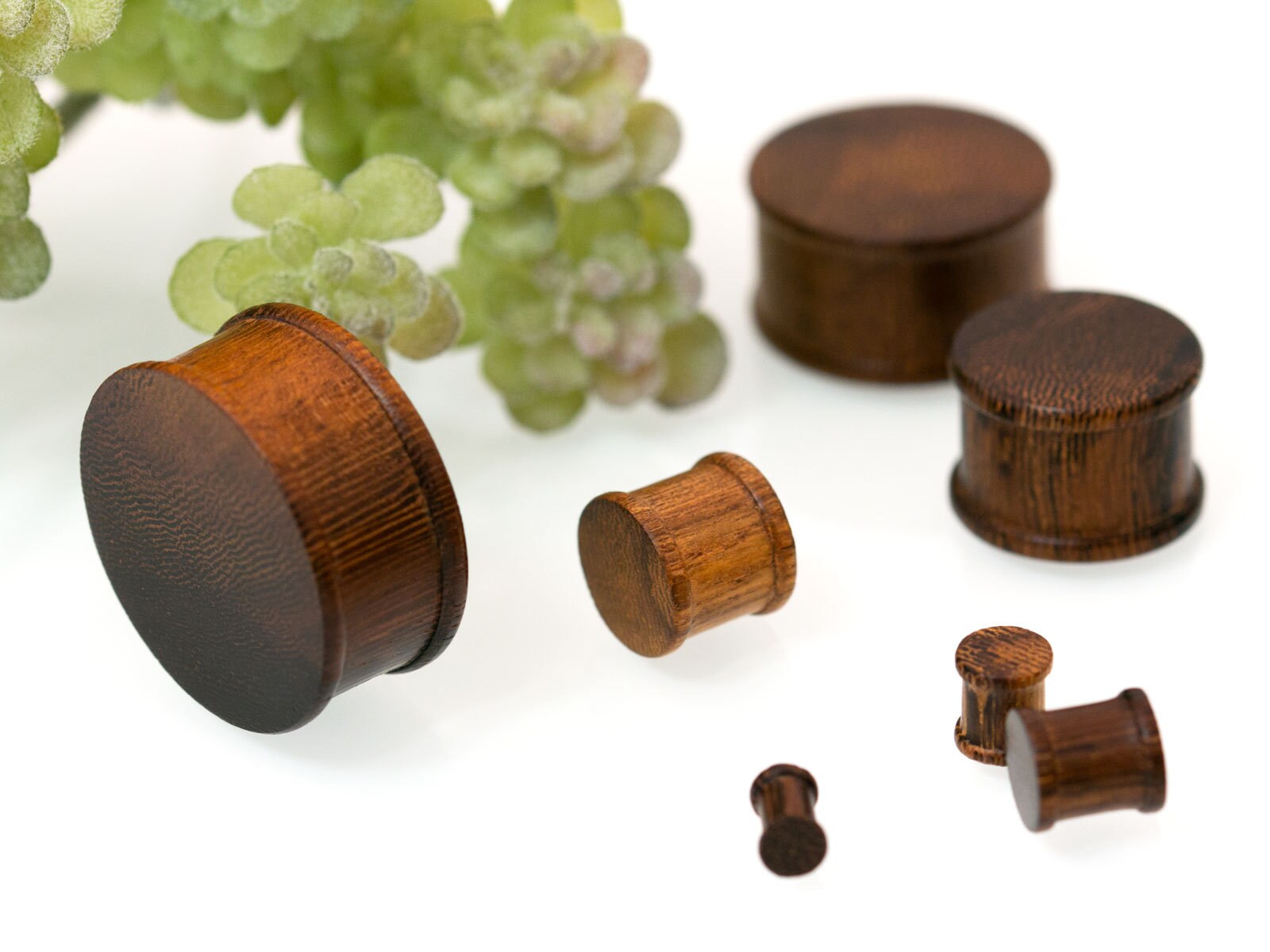 Ohr Plug Holz Flesh Tunnel Top Hat Piercing Schmuck Braun 4-30 Mm von FlyStyleShop