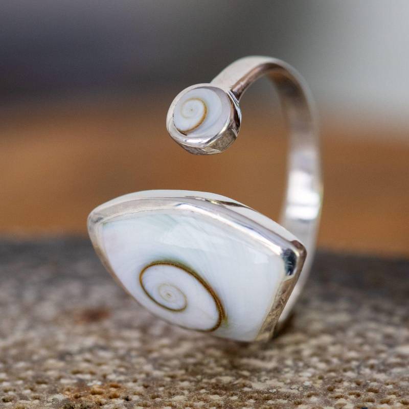 Shiva-Auge Ring Aus 925 Silber - Verstellbarer Damenring Shiva Eye Damen Silberring Auge von FlyStyleShop