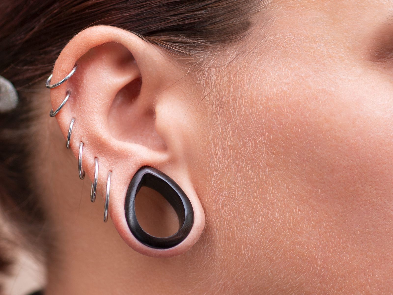 Tropfen Plugs Ebenholz Holz Flesh Tunnel in Tropfenform von FlyStyleShop