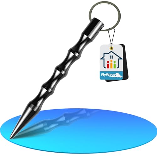 FlyWave Kubotan Schlüsselanhänger zur Selbstverteidigung, Verteidigungs Waffen für Frauen, Leichter und Ergonomischer Selbstverteidigung Schlüsselanhänger, Legal und Effektiv von FlyWave