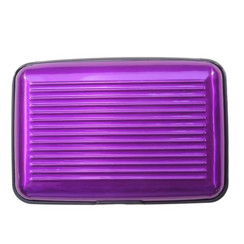 Flybloom Damen Herren Kreditkartenetui Business Organizer Wallet Slim Mini Ausweishalter Schutz Hard Case(Lila) von Flybloom