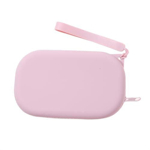 Flybloom Tragbare Münz-Lippenstift-Geldbörse, Mini-Kreditkartenschlüssel-Handtasche, Multifunktionale Reisetasche Mit Reißverschluss(Rosa) von Flybloom