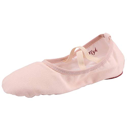 Acfoda Ballettschuhe Gymnastikschuhe Ballettschläppchen Damen Ballerinas Tanzschuhe Frauen Schläppchen, Beige, Größe 39 von Acfoda