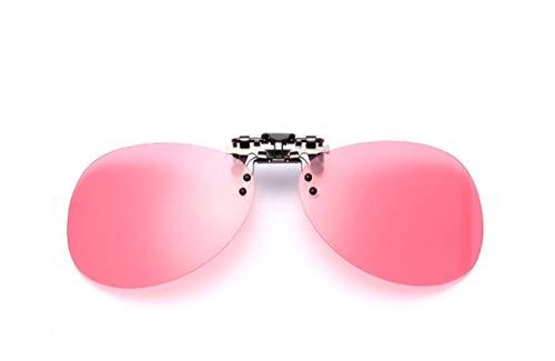 Flydo Rosa Polarisierte Sonnenbrille für Brillenträger Überzieh-Sonnenbrille mit Brillen-Etui für Herren und Damen Sonnenbrillen-Clip für Angeln von Flydo