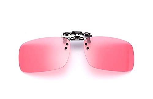 Flydo Rosa Polarisierte Sonnenbrille für Brillenträger Überzieh-Sonnenbrille mit Brillen-Etui für Herren und Damen Sonnenbrillen-Clip für Angeln von Flydo