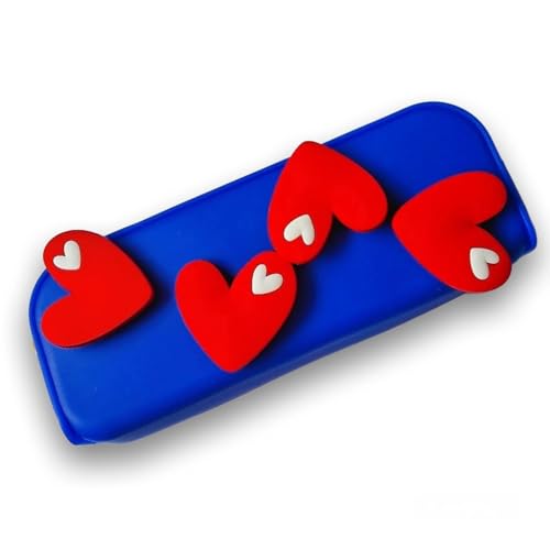 FlyinPop Federmäppchen für Mädchen und Frauen, Schul-Bleistifttasche, Büro-Organizer, Herzanhänger, Klein Blau, Herz-Anhänger, Eleganz, Einfachheit, Einzelfach FlyinPop Federmäppchen für Mädchen und Frauen, Schul-Bleistifttasche, Büro-Organizer, Herzanhänger, Klein Blau, Herz-Anhänger, Eleganz, Einfachheit, Einzelfach von FlyinPop