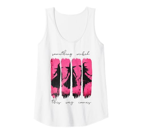 Damen Etwas Böses, Fliegende Hexen, Halloween, gruselig, Vintage-Stil Tank Top Damen Etwas Böses, Fliegende Hexen, Halloween, gruselig, Vintage-Stil Tank Top von Flying Broomstick Halloween Magic Costume Apparel
