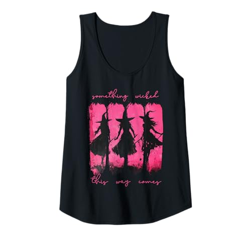 Damen Etwas Böses, Fliegende Hexen, Halloween, gruselig, Vintage-Stil Tank Top Damen Etwas Böses, Fliegende Hexen, Halloween, gruselig, Vintage-Stil Tank Top von Flying Broomstick Halloween Magic Costume Apparel