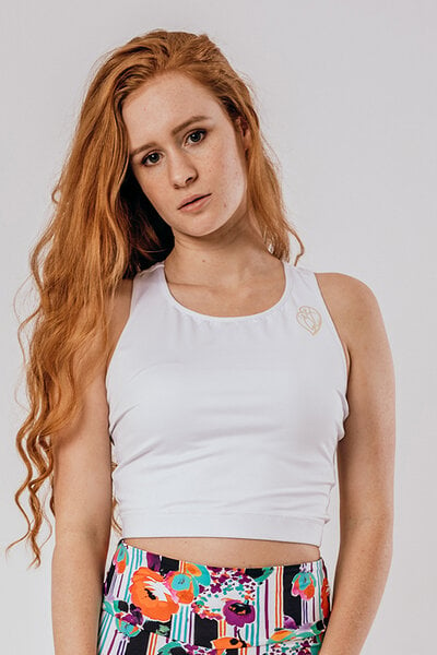 Flying Love Birds "White Beauty" - Crop Top - Yoga Top von Flying Love Birds