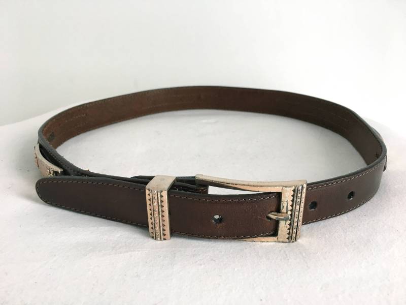 Brighton Gürtel, Braunes Glattleder Mit Silberschließe Und Verzierungen, Klein 28 von FlyingValise