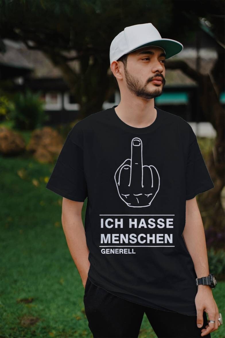 T-Shirt "Ich Hasse Menschengenerell" von FlyingprintDE