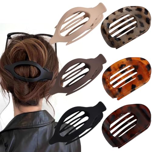 Französische flache Haarspangen für Frauen, matt, starker Halt, Klauenklammern für dünnes, dickes Haar, gebogenes Design, Entenschnabel-Haarspangen zum Liegen, Fahren, Haarschmuck für Frauen und Französische flache Haarspangen für Frauen, matt, starker Halt, Klauenklammern für dünnes, dickes Haar, gebogenes Design, Entenschnabel-Haarspangen zum Liegen, Fahren, Haarschmuck für Frauen und von Flymind