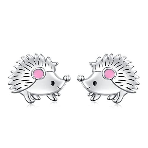 Igel Ohrstecker für Damen Mädchen Schöne Tier Rosa Ohrringe 925 Sterling Silber Schmuck Geschenke für Igel Liebhaber Hypoallergen Igel Ohrstecker für Damen Mädchen Schöne Tier Rosa Ohrringe 925 Sterling Silber Schmuck Geschenke für Igel Liebhaber Hypoallergen von Flyow