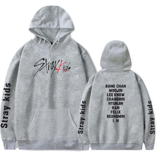 Flyself Damen Kpop Stray Kids Kapuzenpullover Hip hop Streetwear Bang Chan Changbin Hyunjin Felix Seungmin Jeongin Jisung Minho Woojin Hoodie Sweatshirts Pullover von Flyself