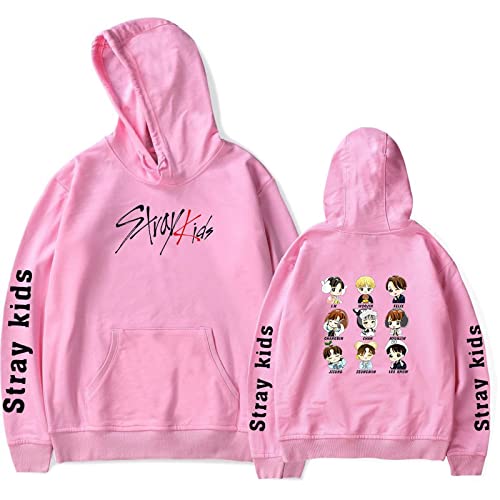 Flyself Damen Kpop Stray Kids Kapuzenpullover Hip hop Streetwear Bang Chan Changbin Hyunjin Felix Seungmin Jeongin Jisung Minho Woojin Hoodie Sweatshirts Pullover von Flyself