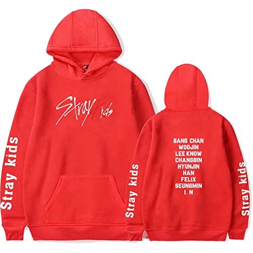 Flyself Damen Kpop Stray Kids Kapuzenpullover Hip hop Streetwear Bang Chan Changbin Hyunjin Felix Seungmin Jeongin Jisung Minho Woojin Hoodie Sweatshirts Pullover von Flyself