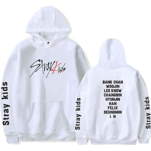 Flyself Damen Kpop Stray Kids Kapuzenpullover Hip hop Streetwear Bang Chan Changbin Hyunjin Felix Seungmin Jeongin Jisung Minho Woojin Hoodie Sweatshirts Pullover von Flyself