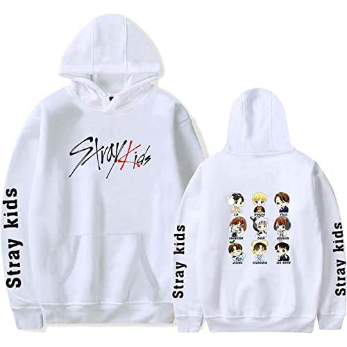 Flyself Damen Kpop Stray Kids Kapuzenpullover Hip hop Streetwear Bang Chan Changbin Hyunjin Felix Seungmin Jeongin Jisung Minho Woojin Hoodie Sweatshirts Pullover von Flyself