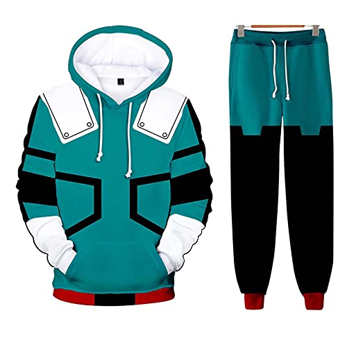 Flyself Herren Trainingsanzug Jogginganzug 3D Druck Kapuzenpullover + Lange Hose 2PCS Sportanzug Trainingsanzug Sweatshirt Hose Jogging Anzug von Flyself